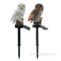 Solar Resin Owl LED Light